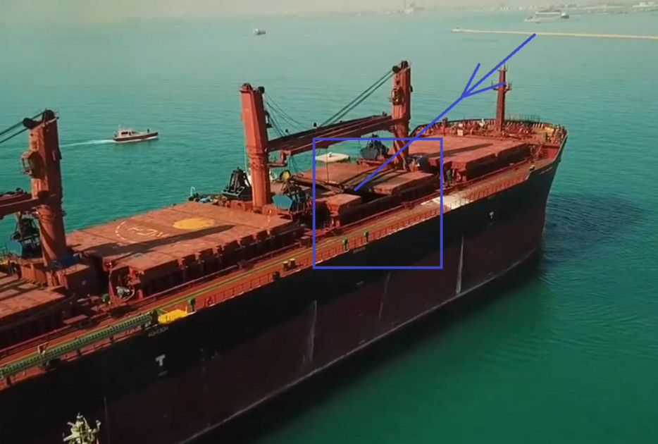 Photos from the Houthi strike on the Greek-owned ship Zografia in the ...