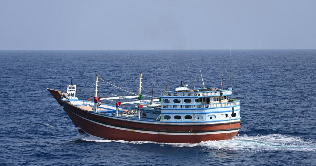 Iranian-flagged fishing vessel hijacked near Somalia intercepted by Indian Navy