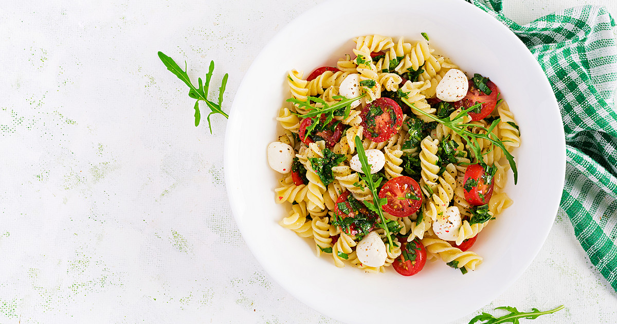 Σαλάτα ζυμαρικών Caprese Σαλάτα ζυμαρικών Caprese