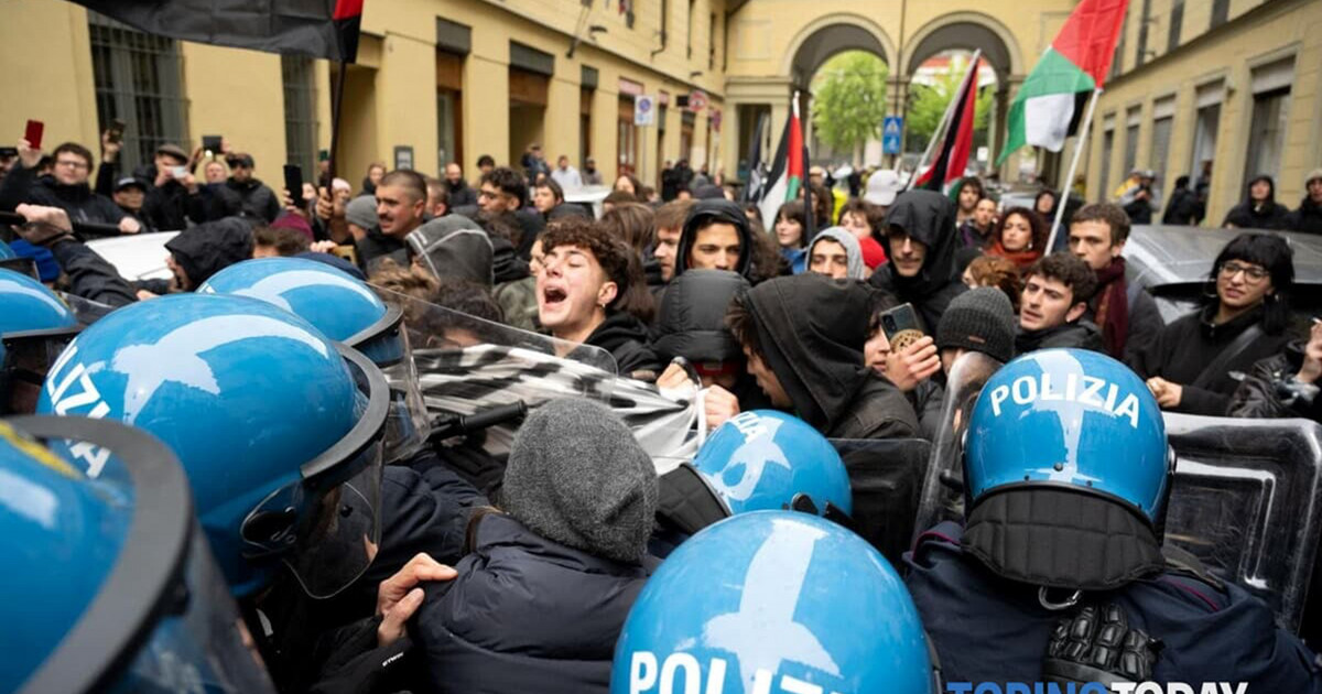 Chaos in Turin – Wild clashes between police and pro-Palestine students