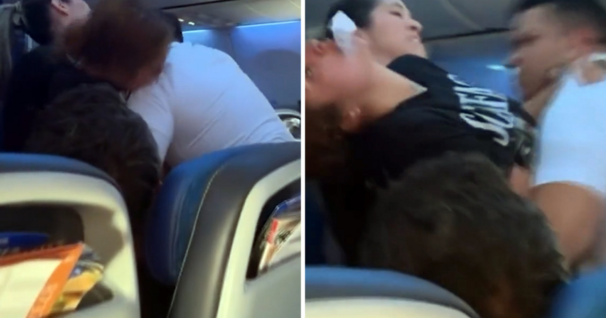 Woman on a rampage during a flight bit the flight attendant and tore his uniform