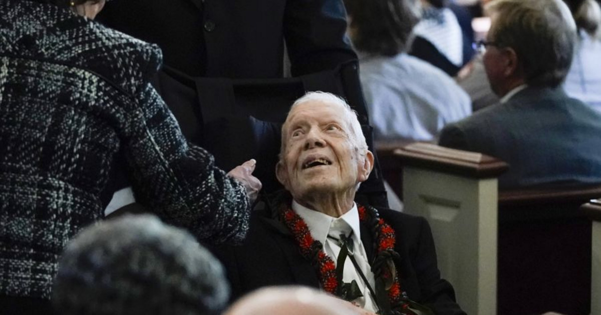 Former President Carter voted for Kamala Harris by mail World Stock