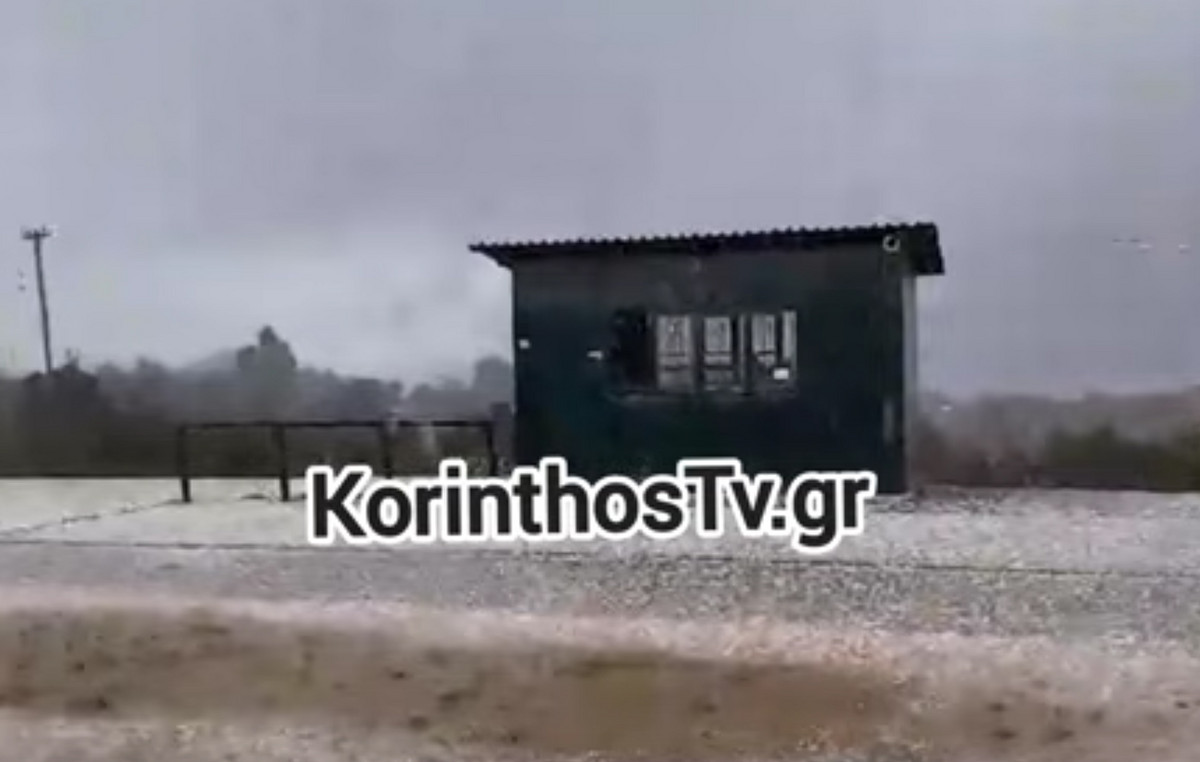Σφοδρή χαλαζόπτωση στην Κορινθία – Σε απόγνωση οι αγρότες από τις ζημιές στις καλλιέργειες