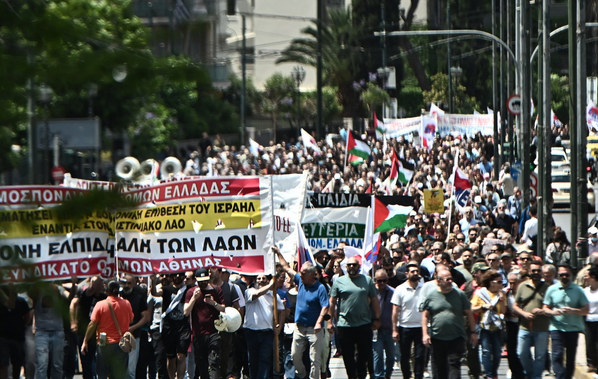 A gathering was held in the Freedom Park and a march to the Israeli Embassy