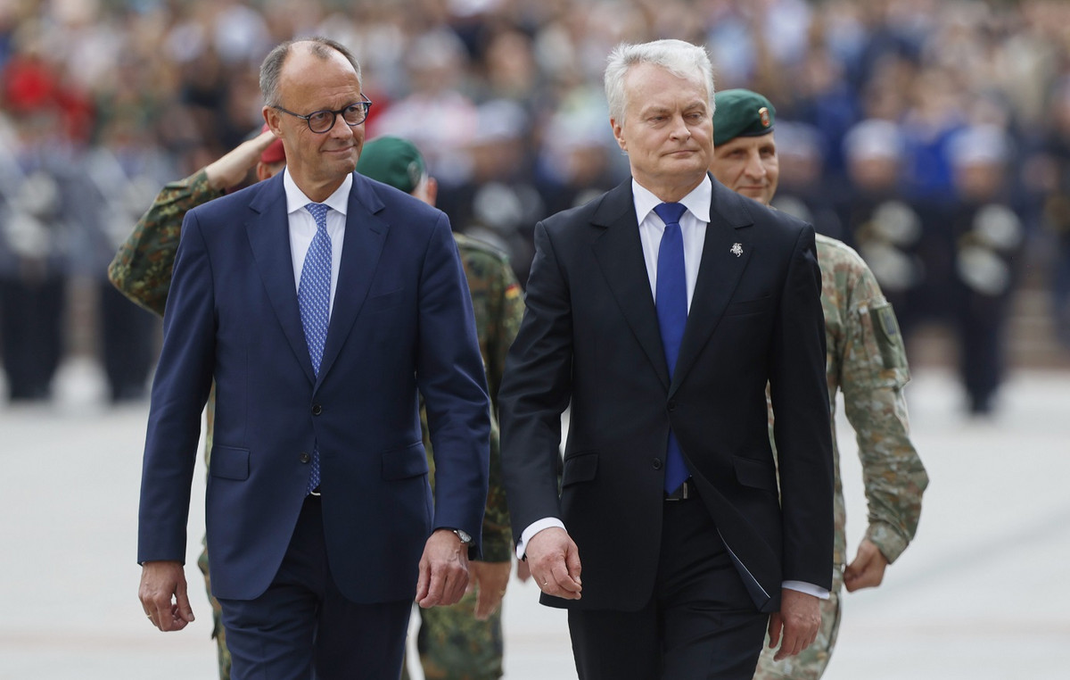 “We are determined to defend NATO territory,” said Friedrich Mertz of Lithuania