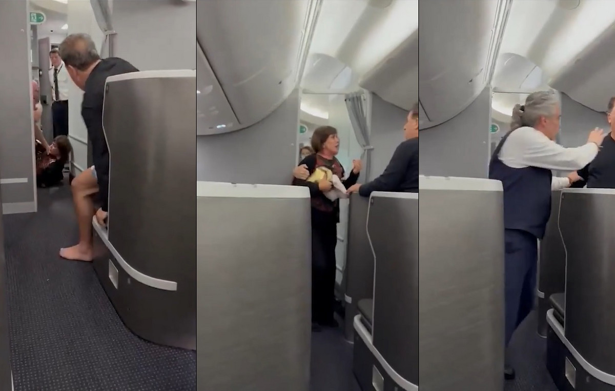 Last on a flight by American Airlines: Woman went to invade the cockpit and man made an episode of food