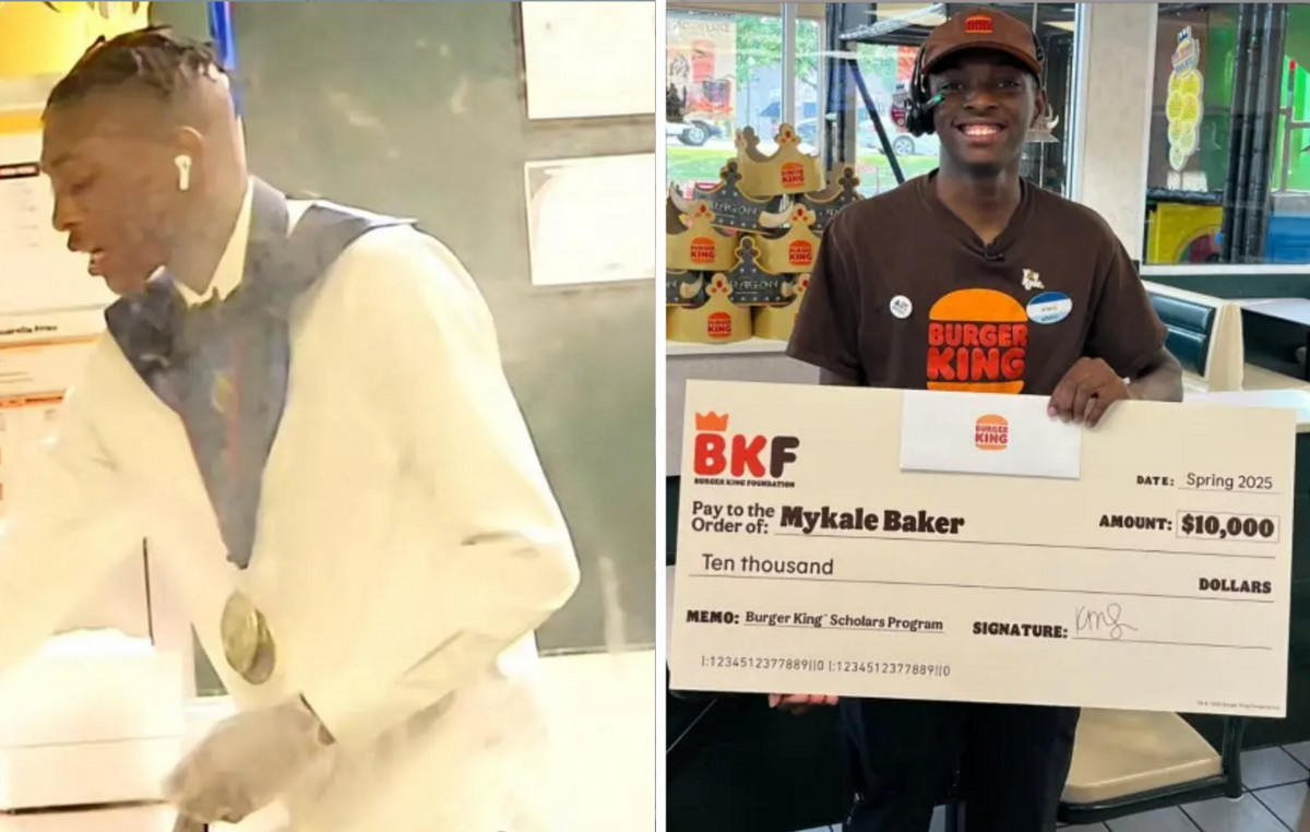Worker of Burger King won a scholarship because he went to work immediately after graduation