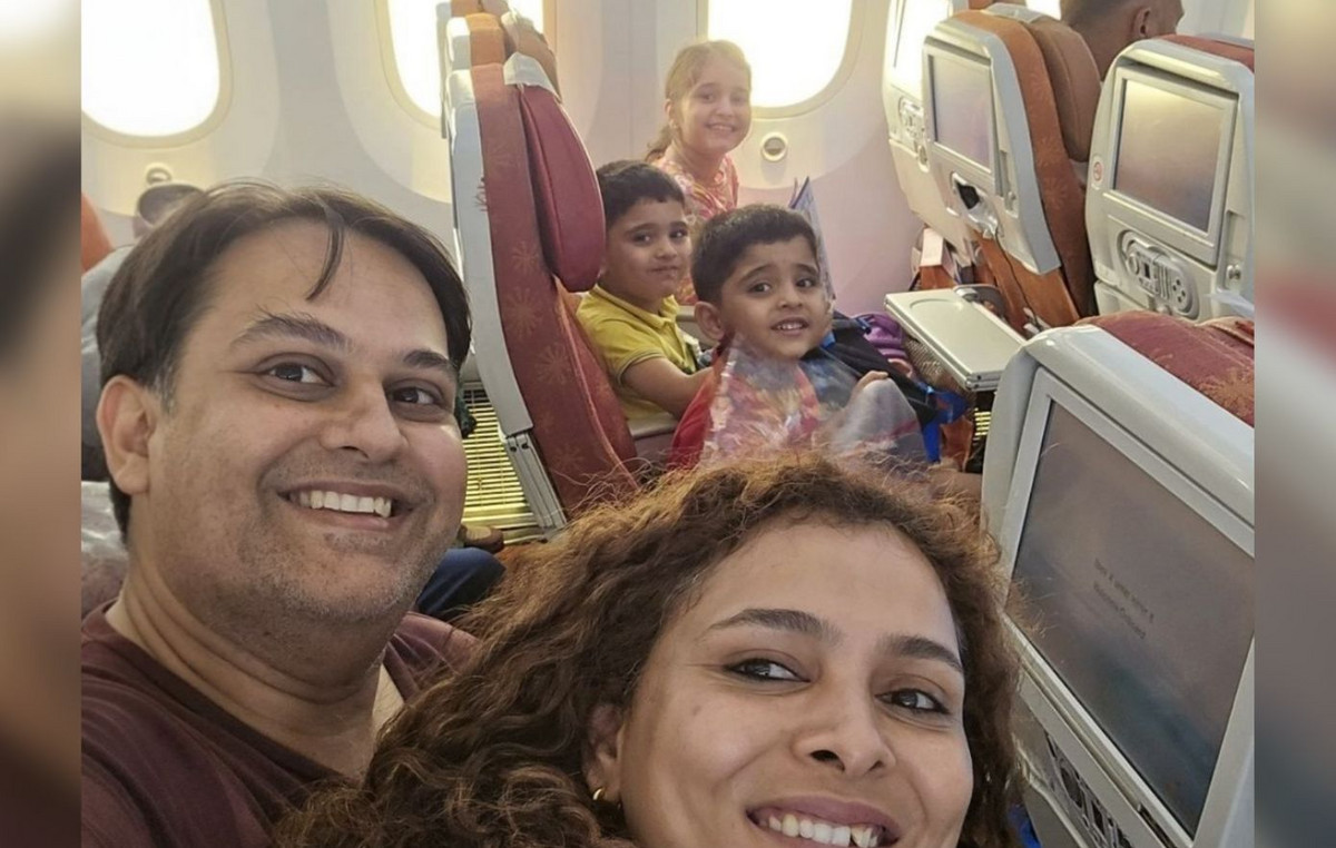 The tragic family selfie taken a few moments before the aircraft crash in India