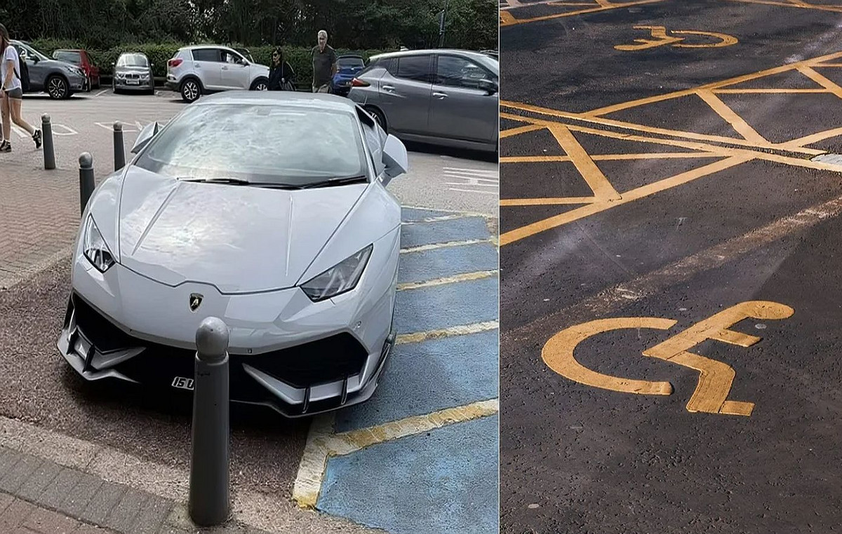 Lamborghini Lamborer ate thick crash because he parked in a disabled position: his epic reaction with a photo