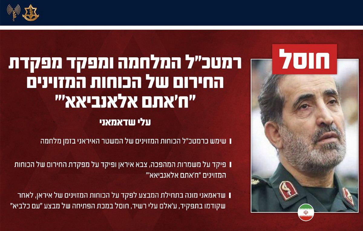 Dead Iran’s top military commander, Israel announced