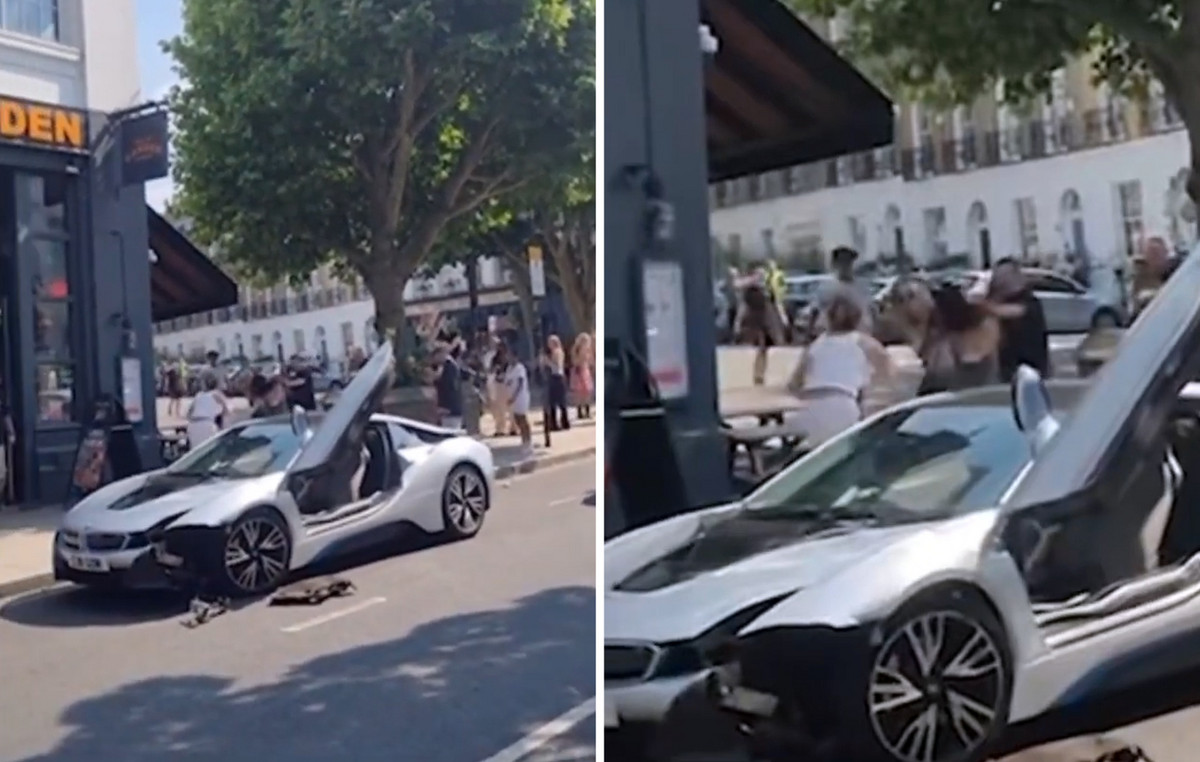 Bad loss in the middle of the road in London next to a BMW worth 142,000 – Watch the video