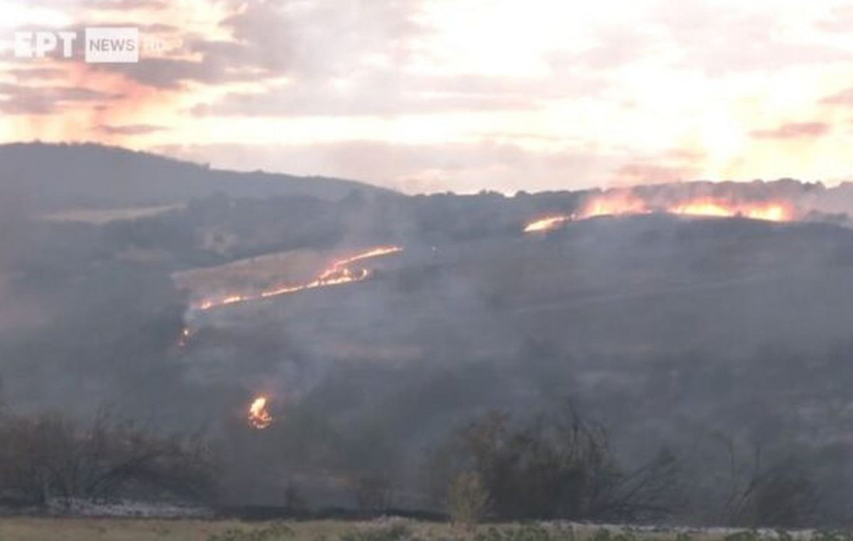 Fire in Assiro in Thessaloniki: Active the fiery front, with a better picture