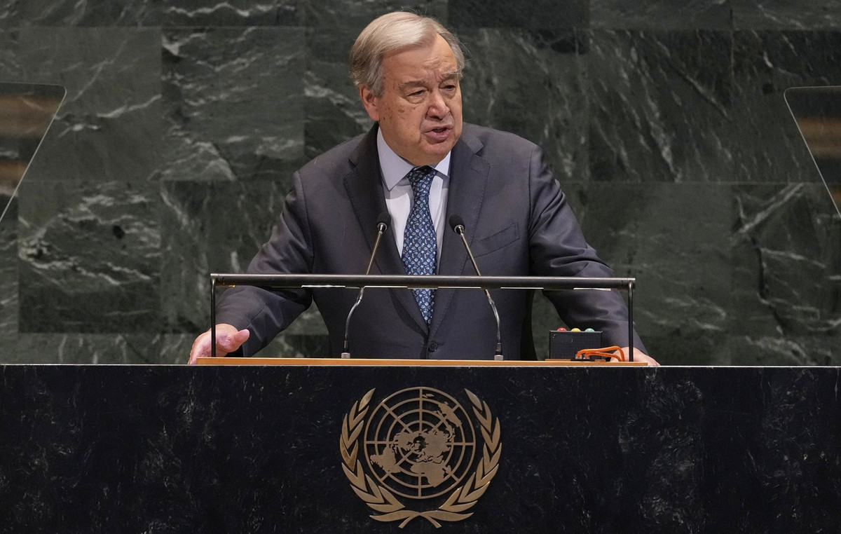 “The mass destruction of gauze is unbearable and must stop,” Guterres told the Palestinian conference.