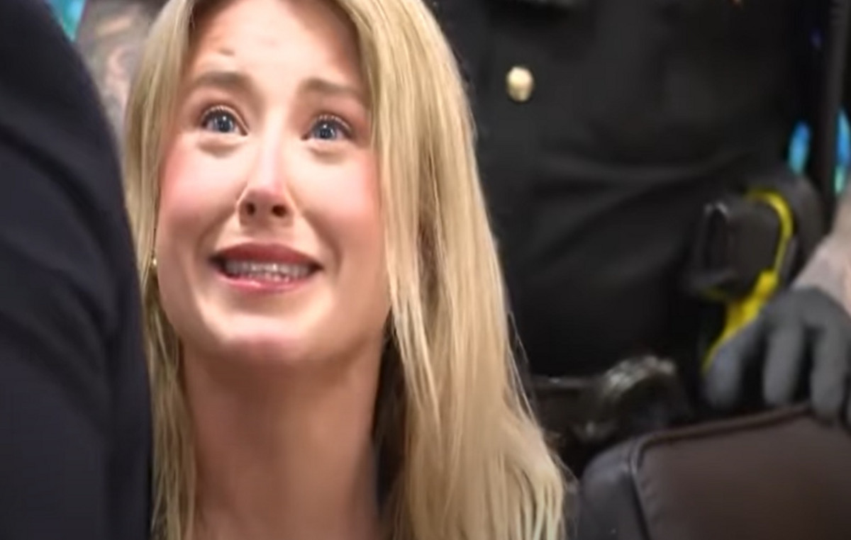 Despair and crying teacher when he heard that she was convicted of stalking to her ex
