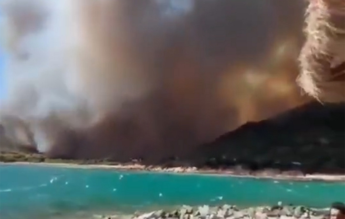 Fire in Sardinia: 200 people removed from the beach – panic scenes