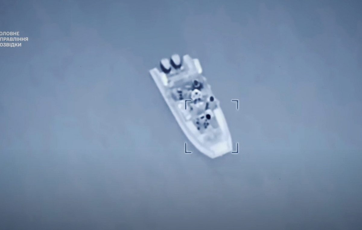 Ukrainian rocket destroyed a Russian military boat in the Black Sea