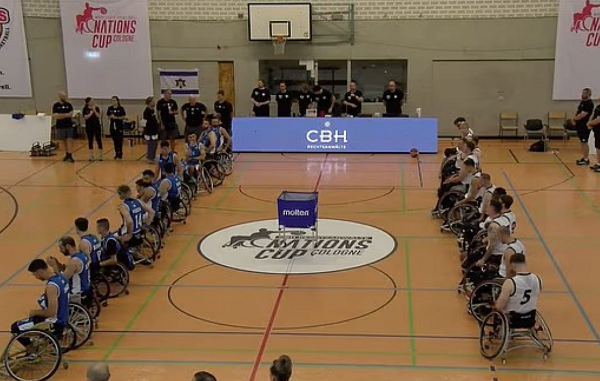 British Paralympic Basketball Team turned their backs on the recoil of Israeli national anthem in protest of the Gaza war