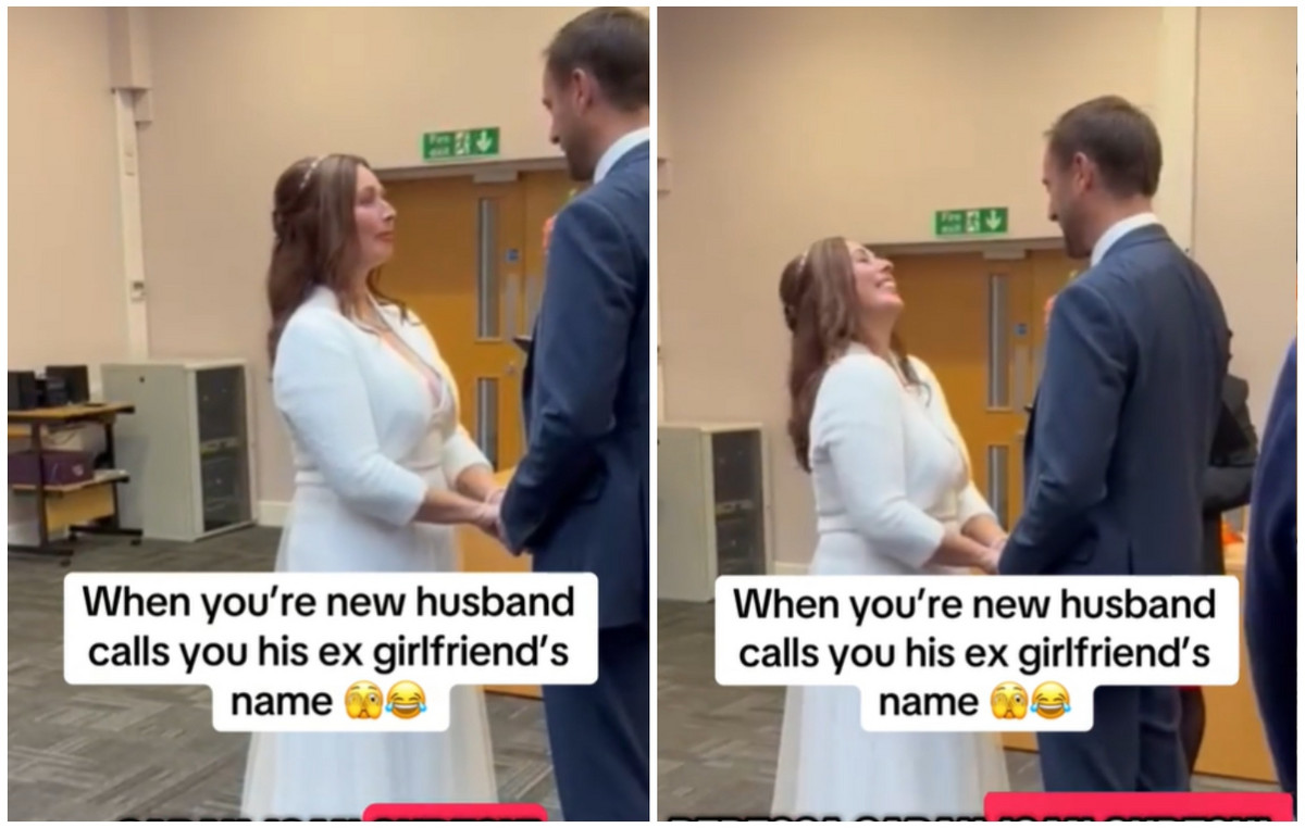 Groom accidentally said the name of his ex at mystery time – the video made viral