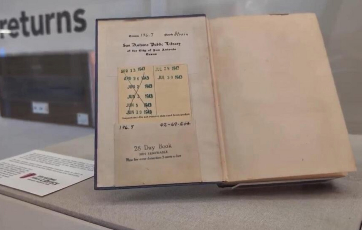 Book returned to a library after 82 years