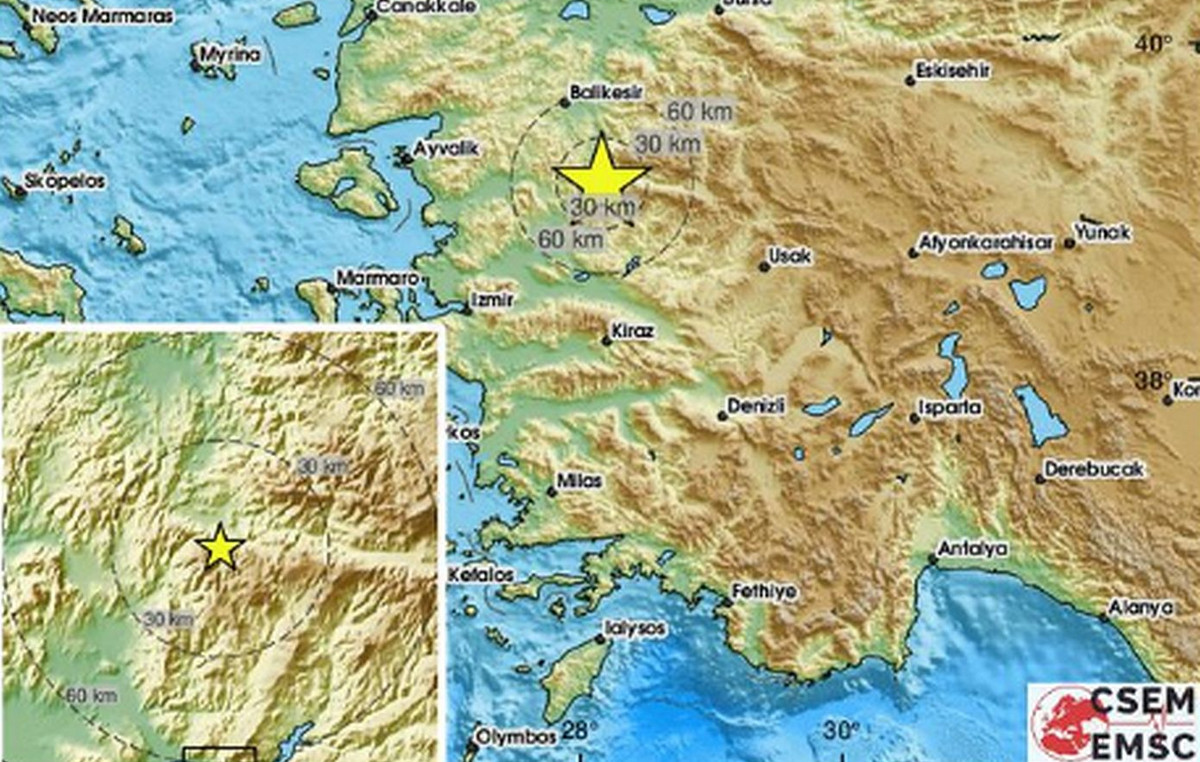 Two earthquakes 4.8 and 4.5 Richter in a matter of minutes were noted in western Turkey Two earthquakes 4.8 and 4.5 Richter in a matter of minutes were noted in western Turkey