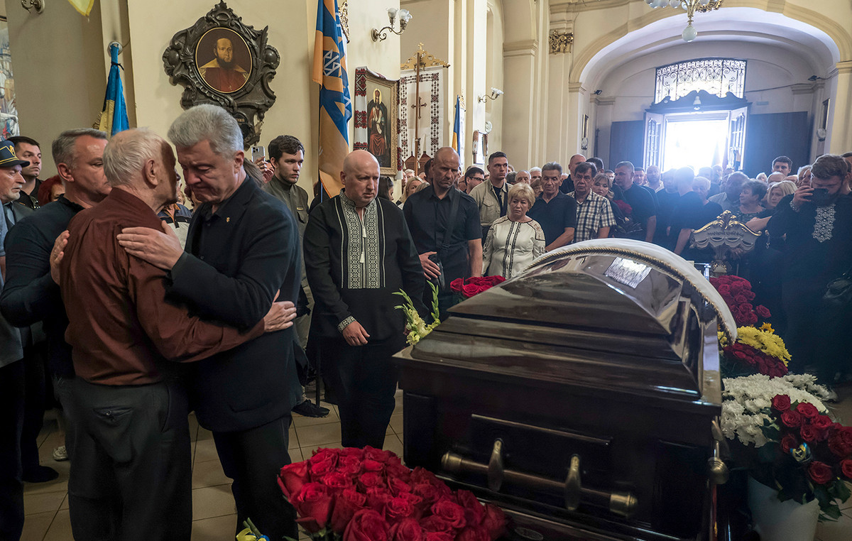 The former President of the Ukrainian Parliament was buried