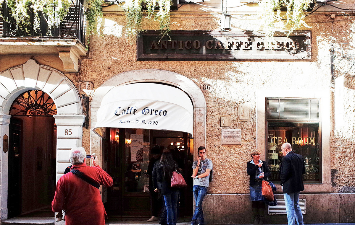 Risk of evidence for the history of “Caffe Greco” in Rome where Nietzsche and Bodlair frequented Risk of evidence for the history of “Caffe Greco” in Rome where Nietzsche and Bodlair frequented