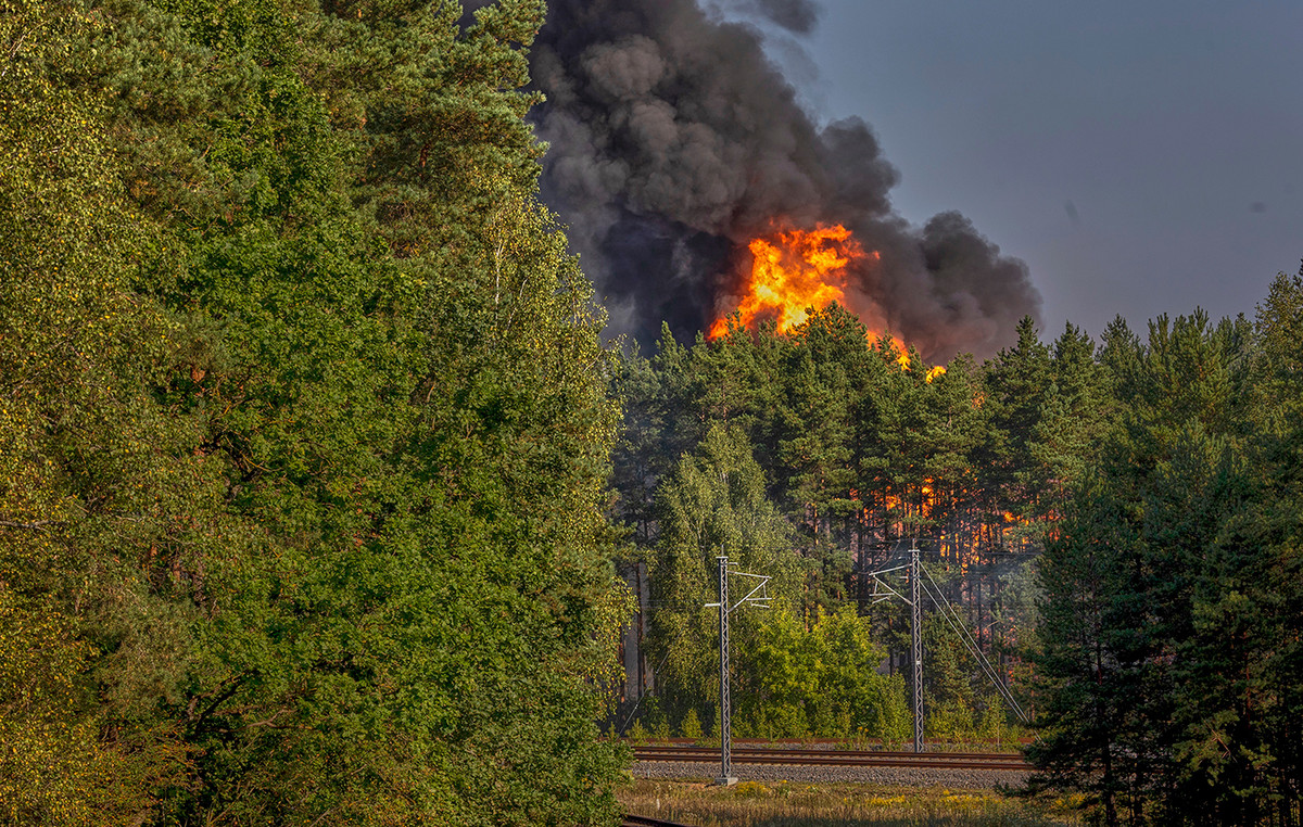 Fire and burst on a train carrying LPG to Vilnius