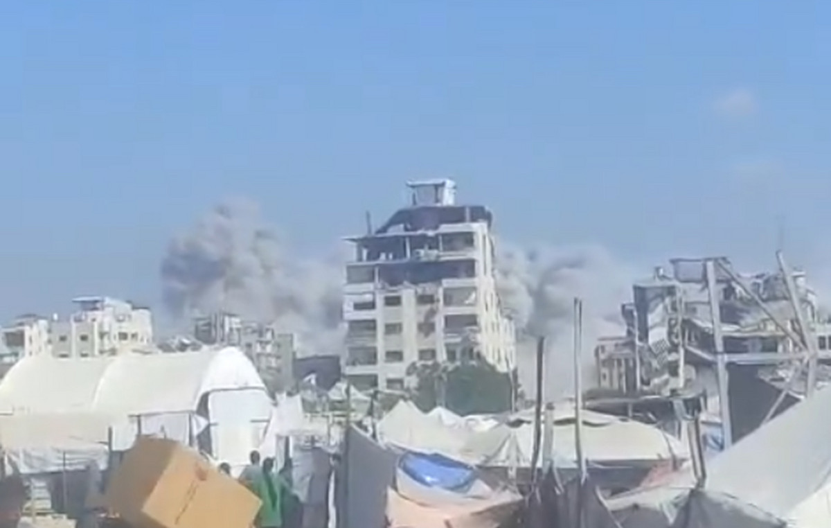 New Israeli attack on Gaza – video from the leveling of a high -rise building