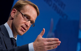 epa03477624 President of the Deutsche Bank, Jens Weidmann, speaks during the 'Euro Finance Week' in Frankfurt am Main, Germany. The 4th IFC - Euro Finance Week Conference runs from the 19 - 23 November 2012.  EPA/BORIS ROESSLER