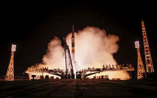 The Soyuz TMA-17M spacecraft carrying the International Space Station (ISS) crew of Kjell Lindgren of the U.S., Oleg Kononenko of Russia and Kimiya Yui of Japan blasts off from the launch pad at the Baikonur cosmodrome, Kazakhstan, July 23, 2015. REUTERS/Shamil Zhumatov