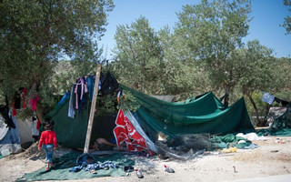 Moria Camp in Lesbos, Greece.
