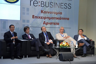 Ενότητα:"Investment, Innovation & Economic Growth" Mr Zhang Xinmin, Vice President, University of International Business and Economics Mr Jan Versteeg, Ambassador of the Kingdom of Netherlands Mr Harris Ikonomopoulos, Greek joint President, British Hellenic Chamber of Commerce Mr Spyros Kouvelis, President, Greek-Eurasian Business Council Mr Henri Malosse, President, European Economic and Social Committee