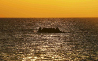 A dinghy overcrowded with Syrian refugees approaches a beach on the Greek island of Kos after crossing a part of the Aegean sea from Turkey to Greece, August 13, 2015. The United Nations refugee agency (UNHCR) called on Greece to take control of the "total chaos" on Mediterranean islands, where thousands of migrants have landed. About 124,000 have arrived this year by sea, many via Turkey, according to Vincent Cochetel, UNHCR director for Europe.  REUTERS/Yannis Behrakis