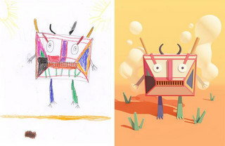 artists_reimagine_kids_monster_drawings_in_new_and_creative_ways_640_11