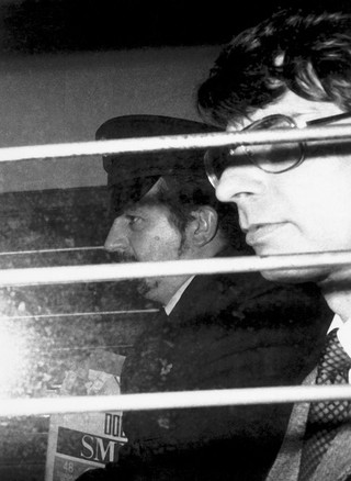 Dennis Nilsen Serial Killer pictured being driven from the Old Bailey after being sentenced to life imprisonment on November 4, 1983