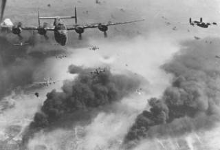 B-24D's_fly_over_Polesti_during_World_War_II