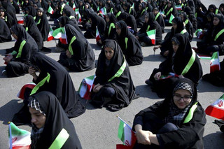 Iranians attend a rally marking the 39th anniversary of Iran's 1979 Islamic Revolution, in Tehran, Iran, Sunday, Feb. 11, 2018. Hundreds of thousands of Iranians rallied on the streets Sunday to mark the anniversary, just weeks after anti-government protests rocked cities across the country. (AP Photo/Ebrahim Noroozi)