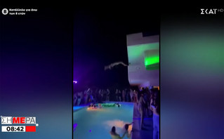 Βίντεο από ξέφρενο κορονοπάρτι σε βίλα στη Χαλκίδα: Βουτιές στην πισίνα από μπαλκόνια και βρισιές κατά Χαρδαλιά