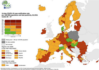 Επιδημιολογικός χάρτης ECDC Επιδημιολογικός χάρτης ECDC