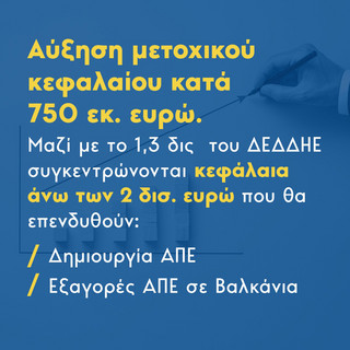 ΔΕΗ αύξηση μετοχικού κεφαλαίου