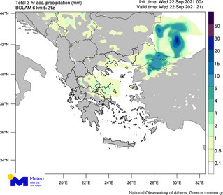 Οι χάρτες του meteo για το βράδυ της Τετάρτης