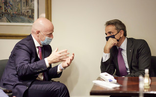 Ο πρόεδρος της FIFA σε συνάντηση με τον Μητσοτάκη Ο πρόεδρος της FIFA σε συνάντηση με τον Μητσοτάκη