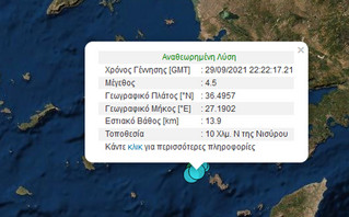 Σεισμός στη Νίσυρο