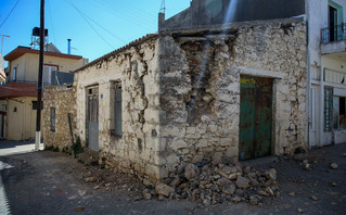 Χαλάσματα απο τον ισχυρό σεισμό στη Κρήτη