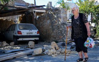 Χαλάσματα απο τον ισχυρό σεισμό στη Κρήτη