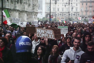 Virus Outbreak Italy Protest