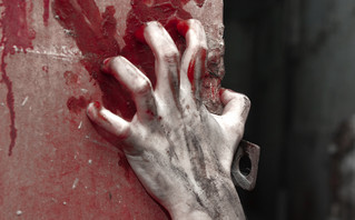 Hand full of blood