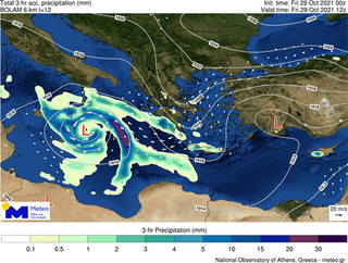Η πορεία του Μεσογειακού Κυκλώνα τις επόμενες ώρες