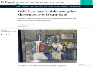 Το δημοσίευμα της Telegraph για τη νέα θεωρία σχετικά με την προέλευση του κορονοϊού Το δημοσίευμα της Telegraph για τη νέα θεωρία σχετικά με την προέλευση του κορονοϊού