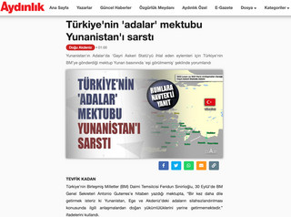 The article in the Turkish newspaper Aydinlik 